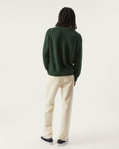 Ribbed Cotton Crewneck - Green
