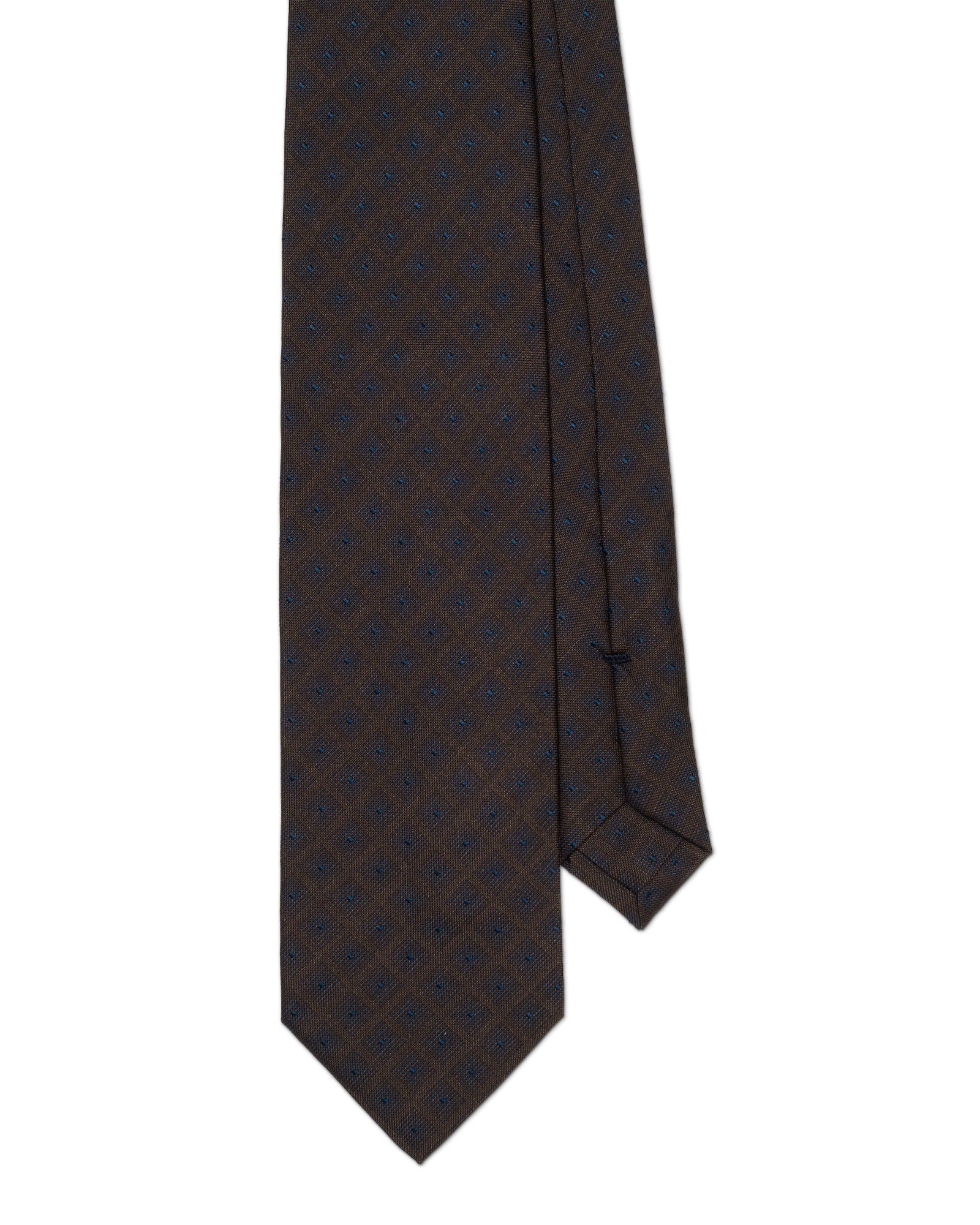 And Navy Square Polkadot Tie