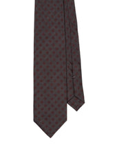 Grey and Claret Square Polkadot Tie
