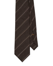 Brown and Silver Stripe Tie