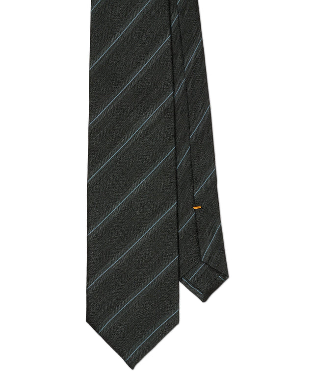 Green and Aqua Stripe Tie