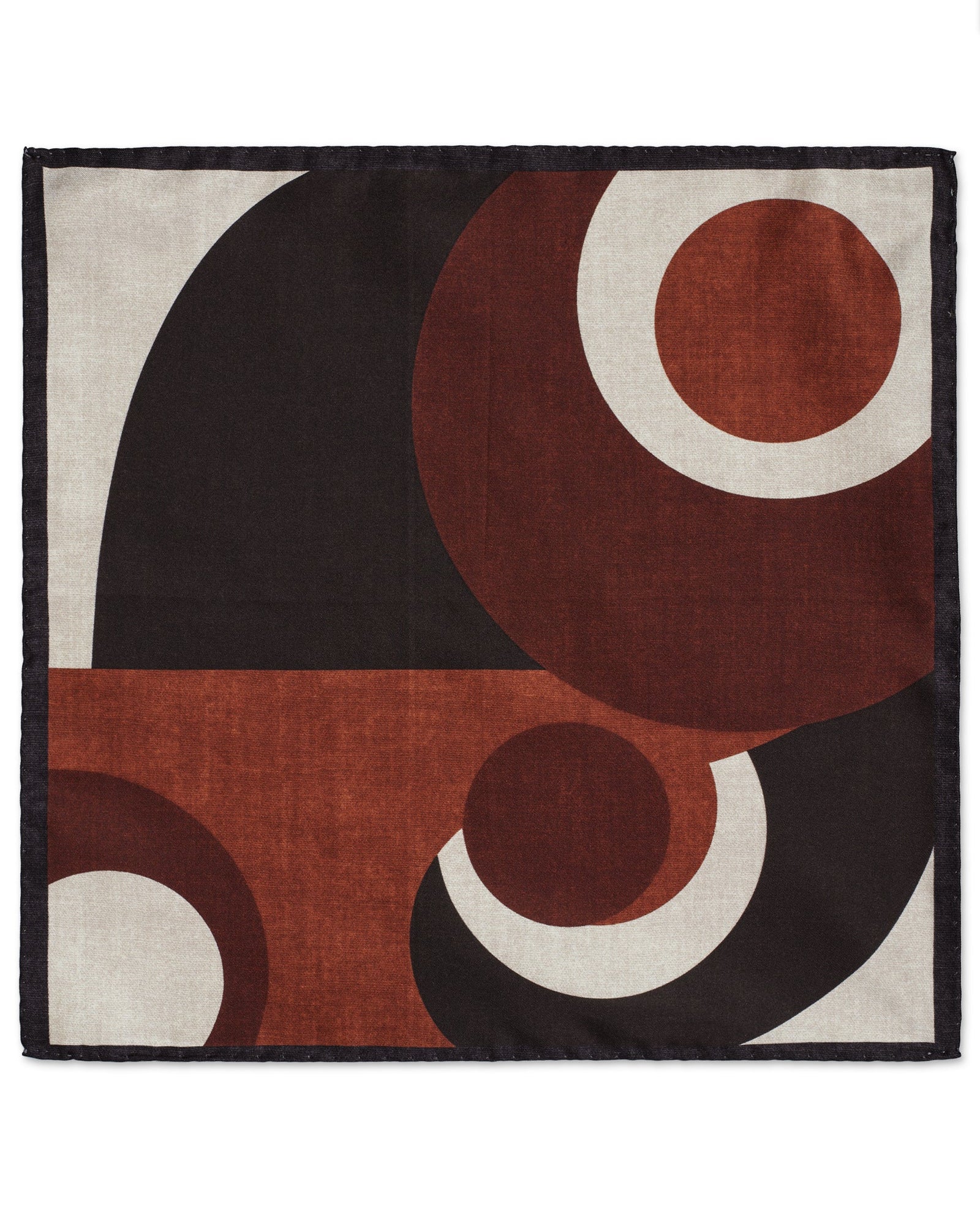 Tonal Circular Geometric Pocket Square