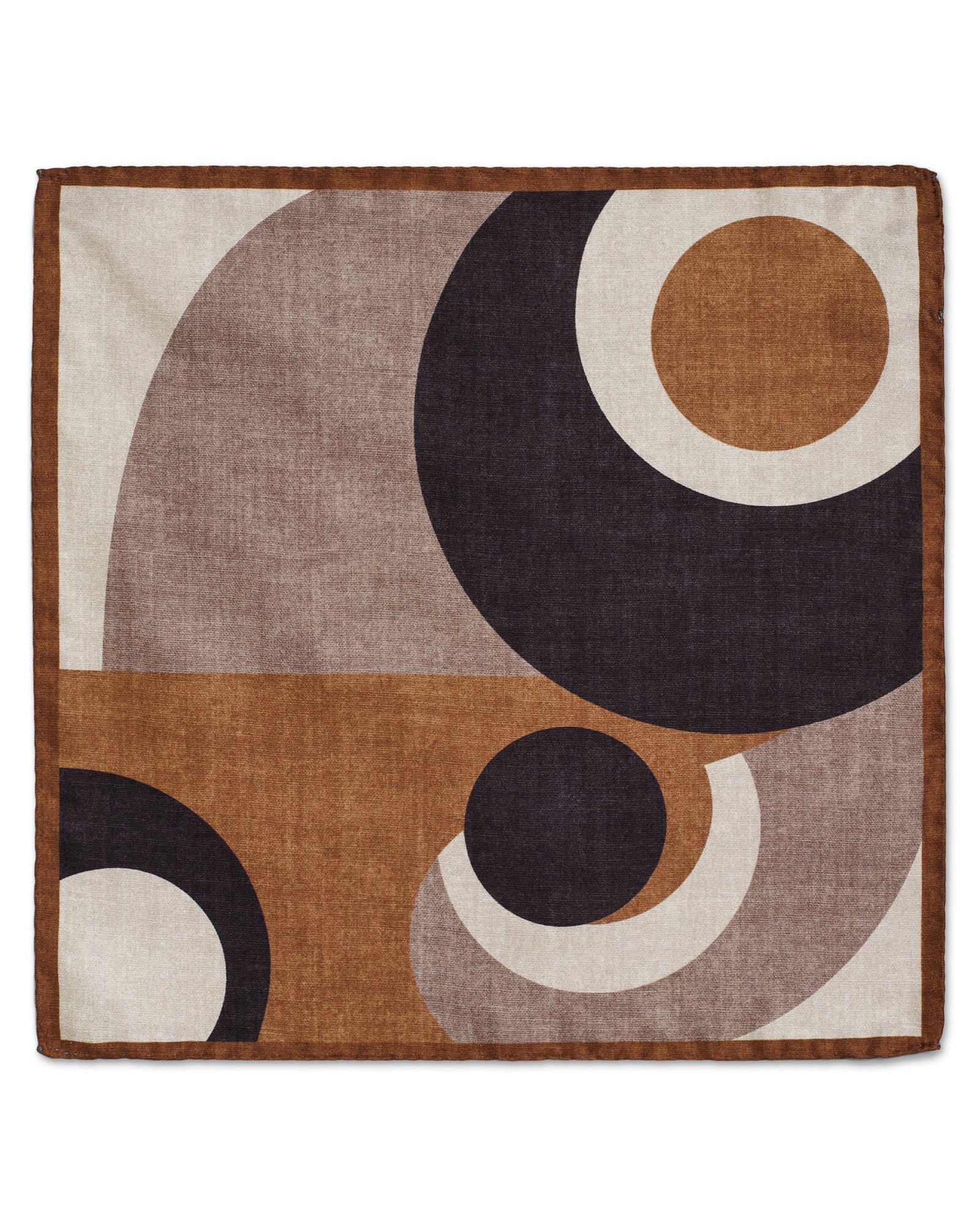 Tonal Circular Geometric Pocket Square