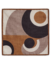 Tonal Circular Geometric Sand Pocket Square