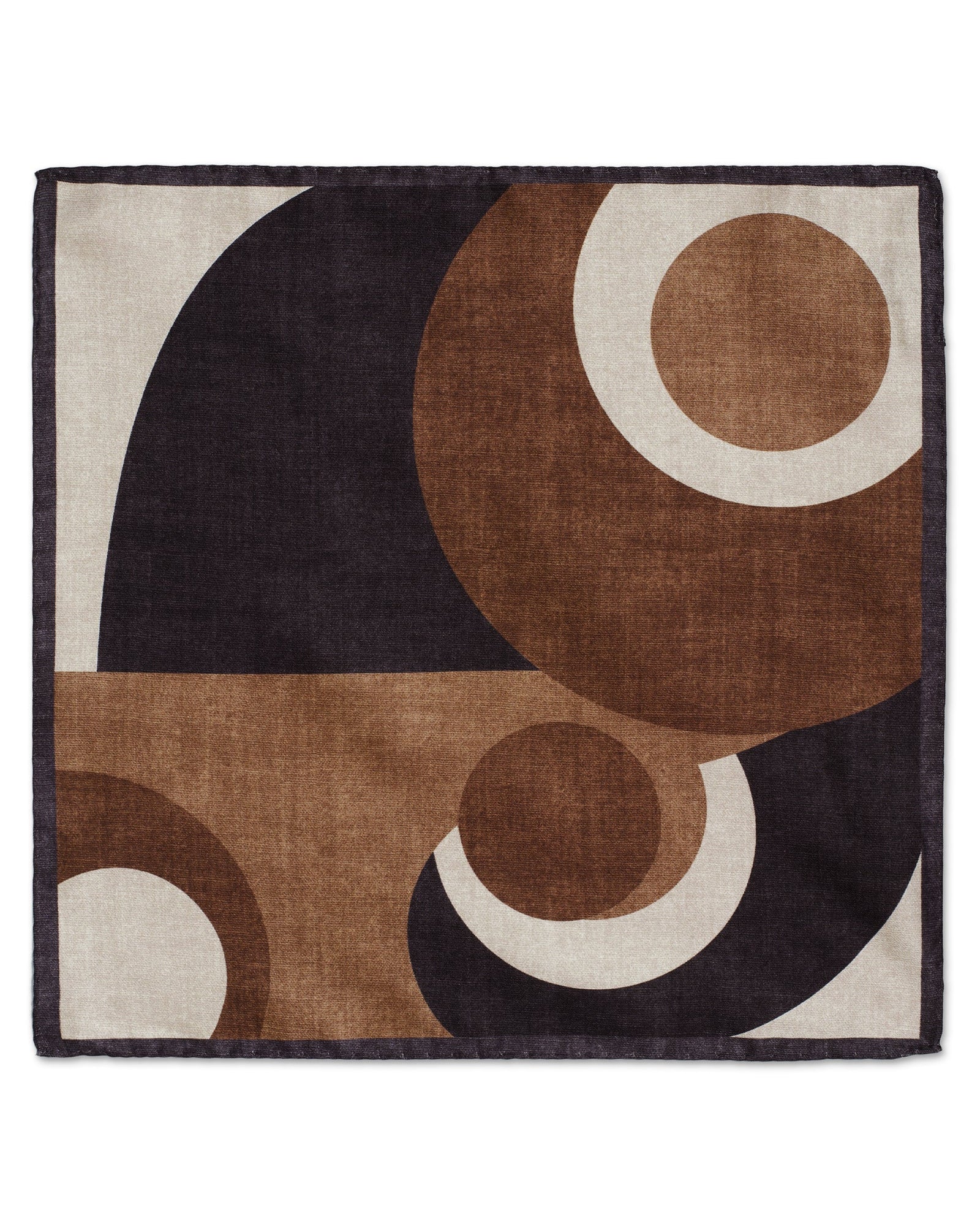 Tonal Circular Geometric Pocket Square