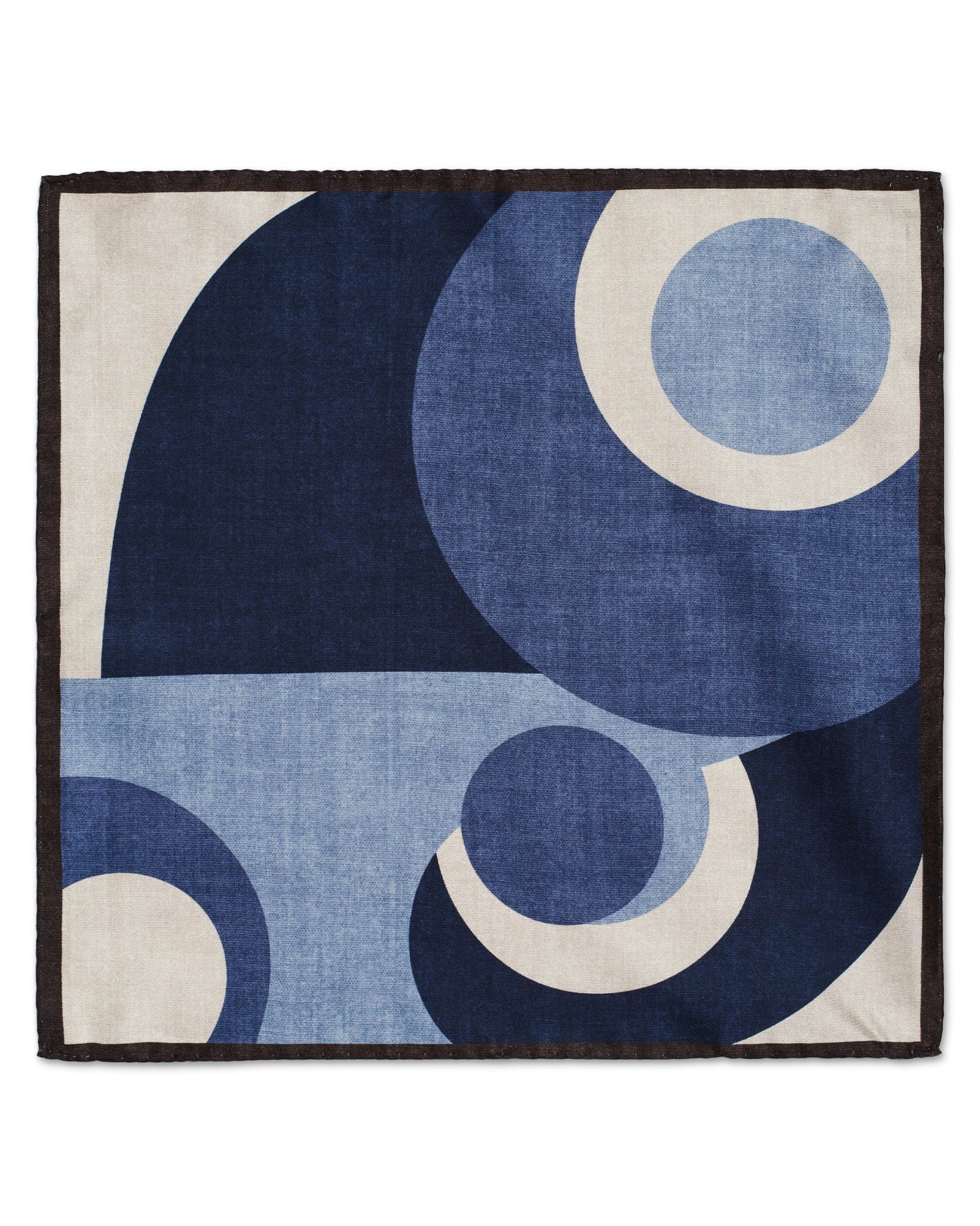 Tonal Circular Geometric Pocket Square