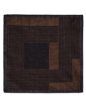 Square Geometric Brown Tonal Pocket Square