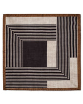 Square Geometric Sand Pocket Square