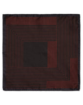 Square Geometric Burgundy Tonal Pocket Square