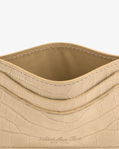 Croc-Embossed Nubuck Cardholder