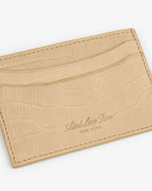Croc-Embossed Nubuck Cardholder