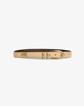 Croc-Embossed Nubuck Belt