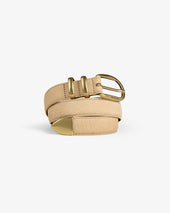 Croc-Embossed Nubuck Belt