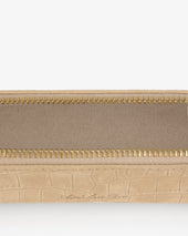 Croc Embossed Nubuck Pencil Case