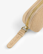Croc Embossed Nubuck Pencil Case