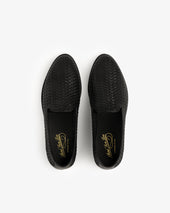 Leather Raffia Loafer
