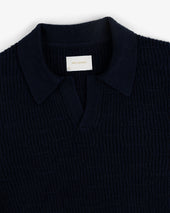 Long Sleeve Boucle Polo