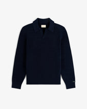 Long Sleeve Boucle Polo