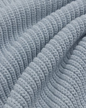 Knit Denim Crewneck Sweater