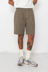 Relaxed Assembly Short Dark Seersucker