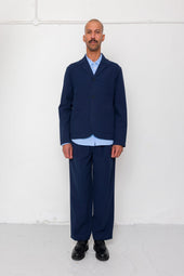 Wide Fit Blazer Textured Cotton