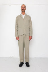 Wide Fit Blazer Sage Herringbone