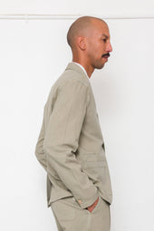 Wide Fit Blazer Sage Herringbone
