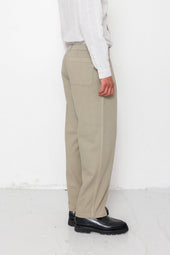 Wide Fit Trouser Sage Herringbone