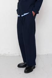 Easy Fit Trouser Deep Herringbone