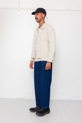 Trucker Jacket Natural Linen Cotton Canvas
