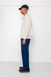 Trucker Jacket Natural Linen Cotton Canvas
