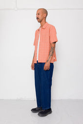 Gabe Shirt Red Oxide Textured Check