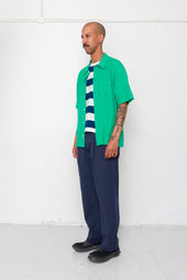 Drawcord Loose Trousers Seersucker