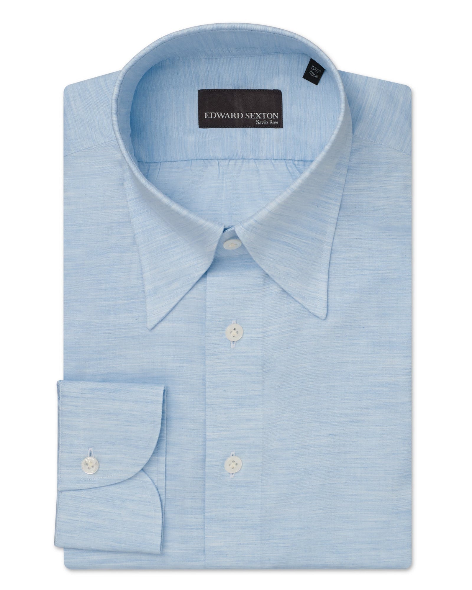 Melange Hidden Button Down Collar Shirt