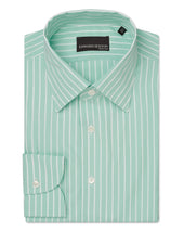 Mint Green Butchers Stripe Shirt