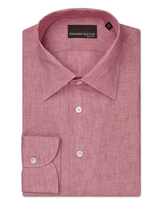 Mauve Linen Relaxed Fit Shirt