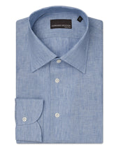 Blue Linen Relaxed Fit Shirt