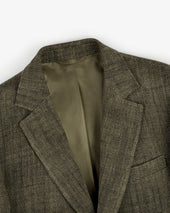 Single Breasted Yarn Dyed Linen Suit Jacket