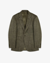 Single Breasted Yarn Dyed Linen Suit Jacket