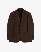 Single Breasted Linen Blend Suit Jacket