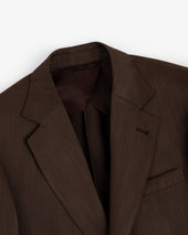 Single Breasted Linen Blend Suit Jacket