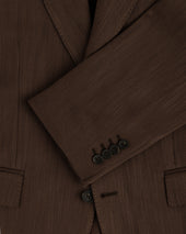 Single Breasted Linen Blend Suit Jacket