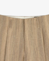 Double Pleated Safari Suit Trouser