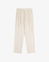 Double Pleated Pinstripe Suit Trouser