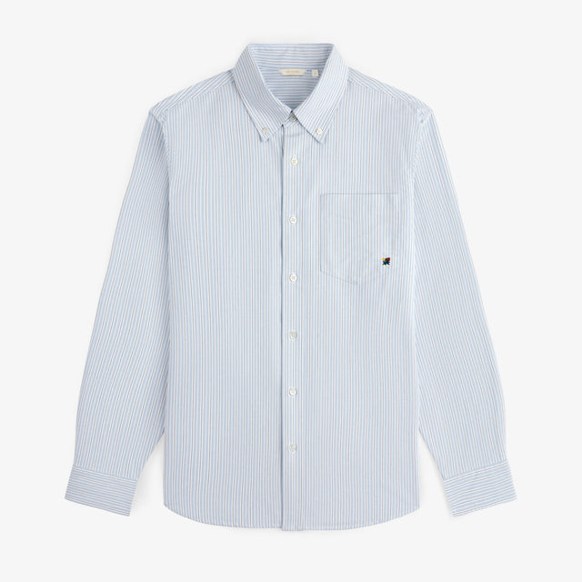Yarn Dyed Striped Crest Shirt