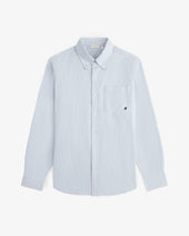 Yarn Dyed Striped Crest Shirt