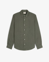 Long-Sleeve Linen Shirt