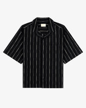 Cropped Jacquard Camp Shirt