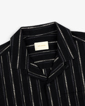 Cropped Jacquard Camp Shirt