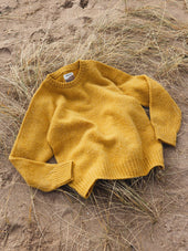 Brushed Shetland Crew in Nugget Lambswool